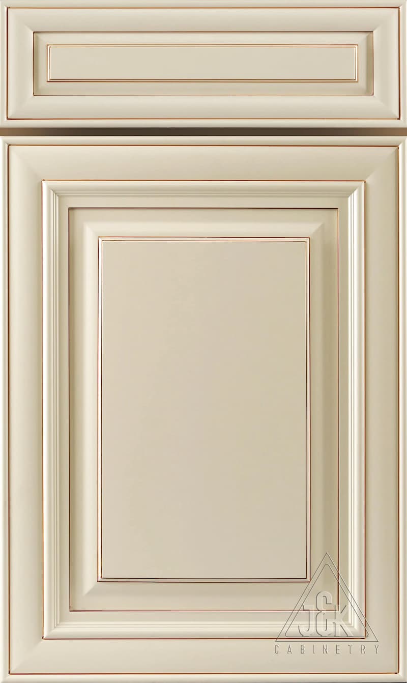 Creme Glazed Raised Panel Cabinet